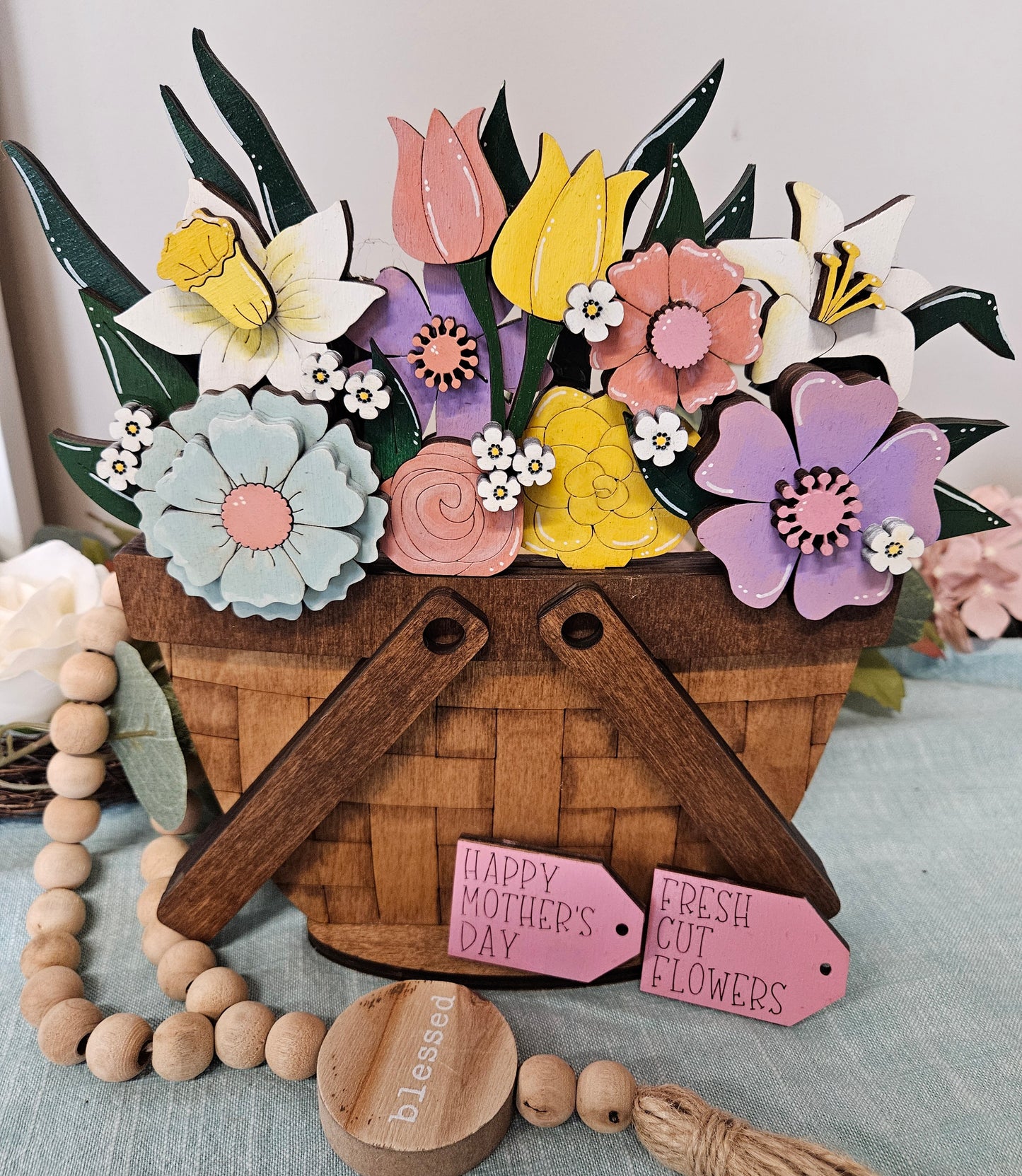 Fresh cut flowers, Mother's Day basket insert