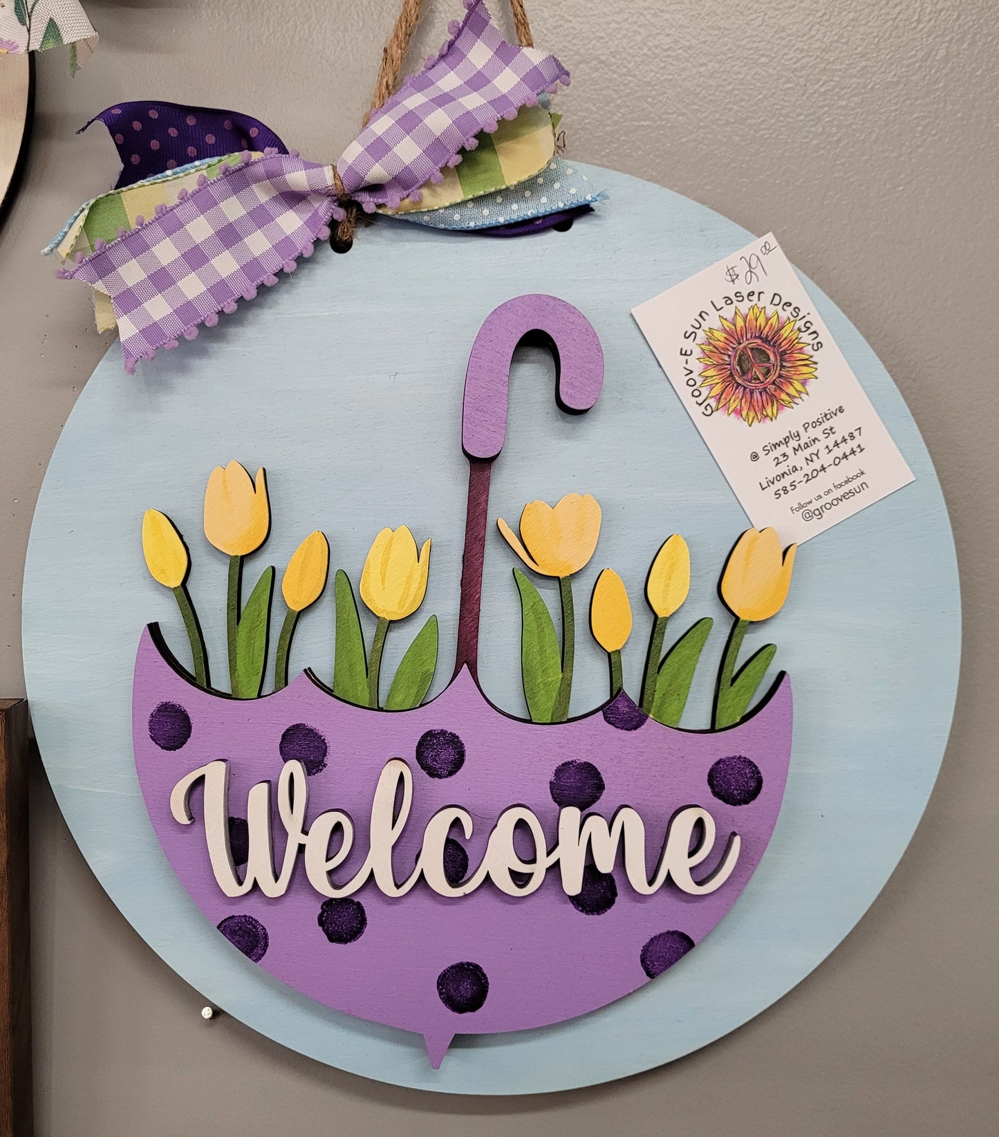 Welcome Umbrella Door Hanger