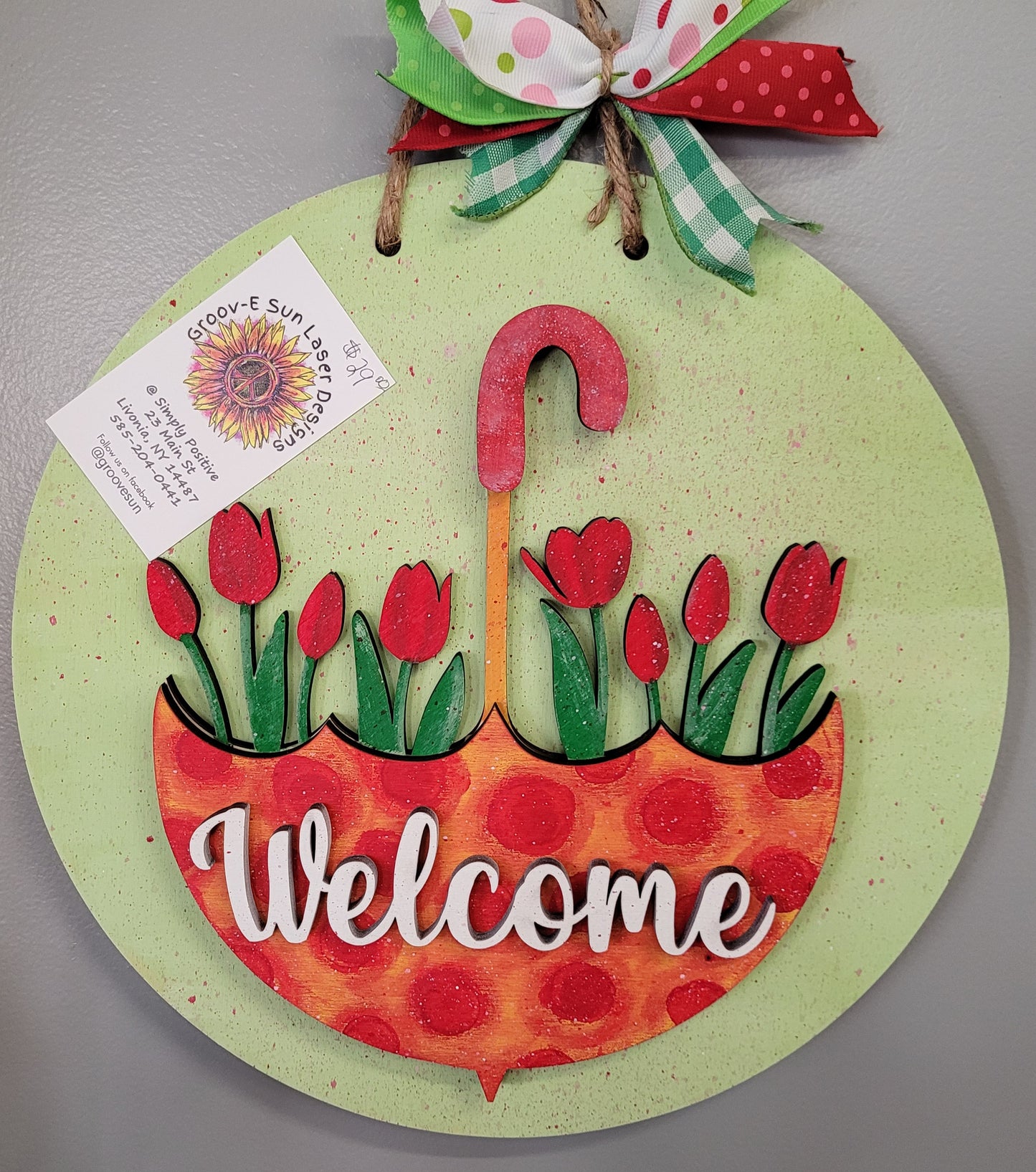 Welcome Umbrella Door Hanger