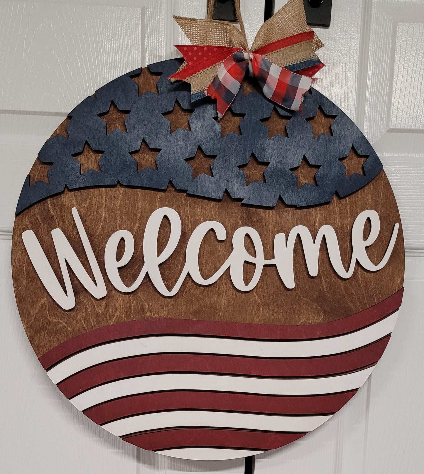 Flag swirl welcome