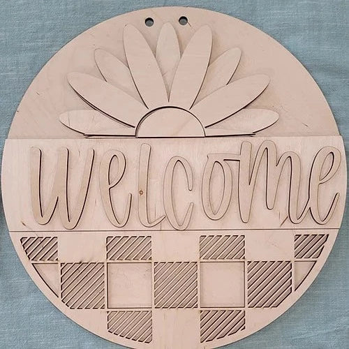 Welcome Daisy Door Hanger