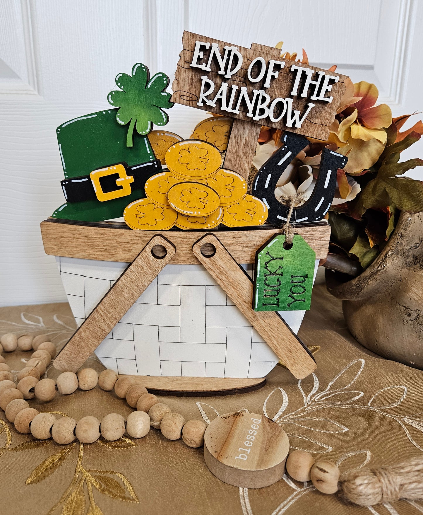 St. Patrick's Day Wood Inserts for Basket