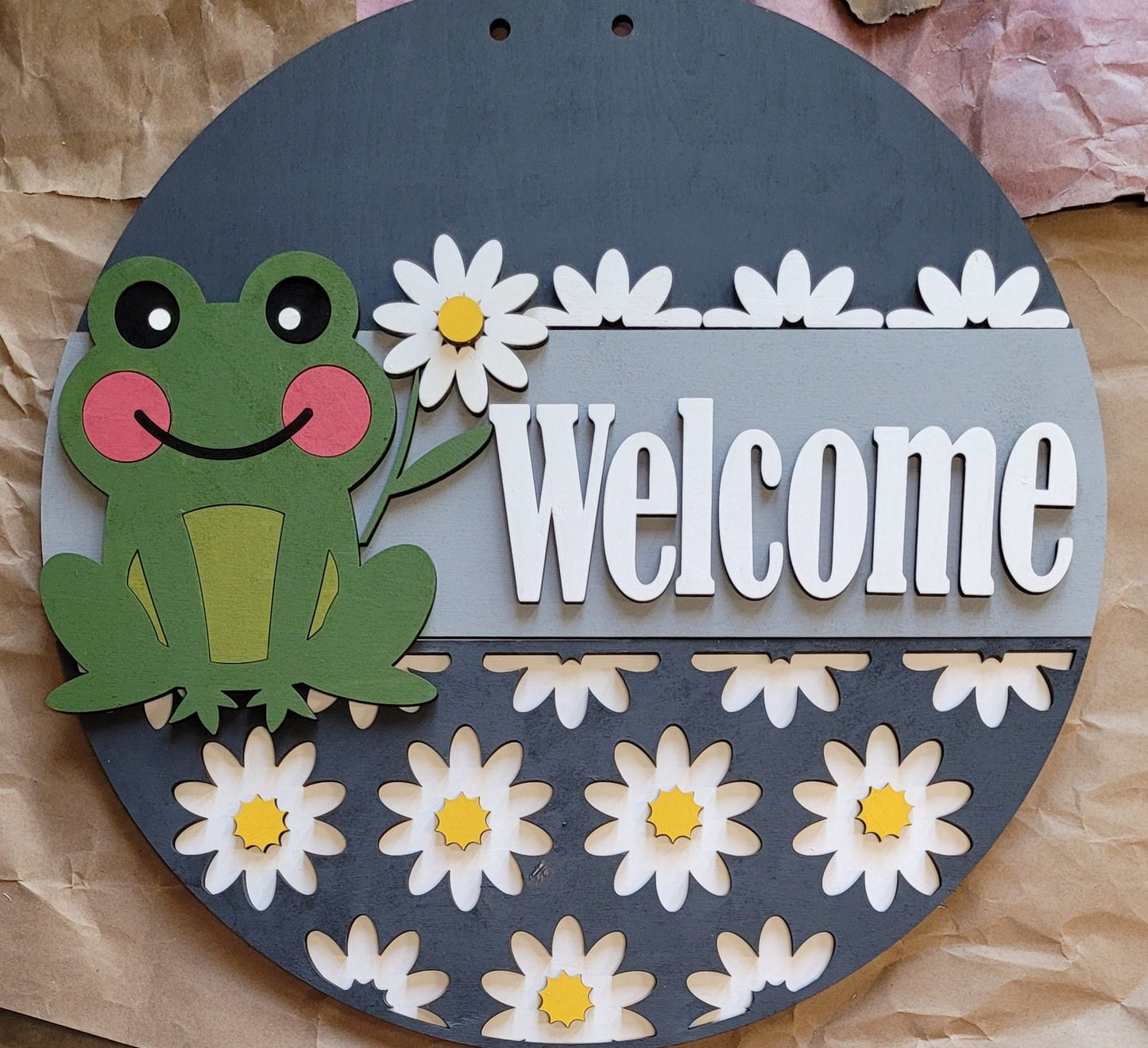 Welcome Frog Door Hanger