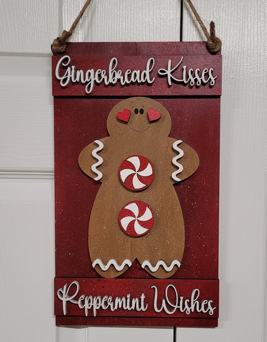 Gingerbread Kisses Door Sign