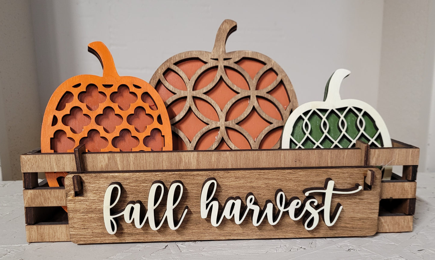 Interchangeable seasonal pieces for crates