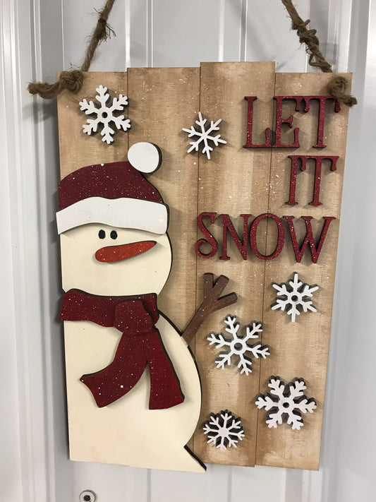 Let it Snow Snowman pallet