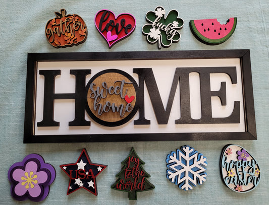 Welcome Home Interchangeable Wall Hanging with seasonal pieces